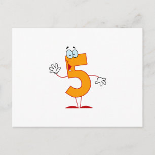 Happy Number 5 Postcard