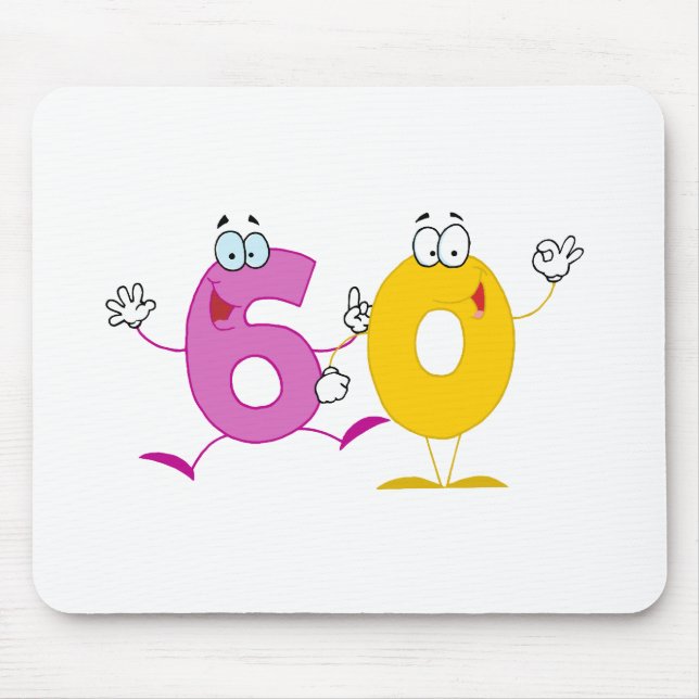 Happy Number 60 Mouse Pad (Front)