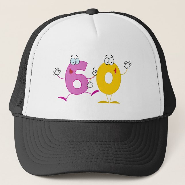 Happy Number 60 Trucker Hat (Front)