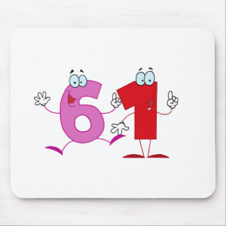 Happy Number 61 Mouse Pad