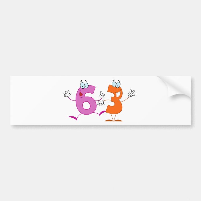 Happy Number 63 Bumper Sticker (Front)
