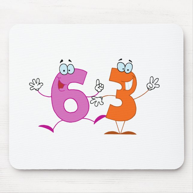 Happy Number 63 Mouse Pad (Front)