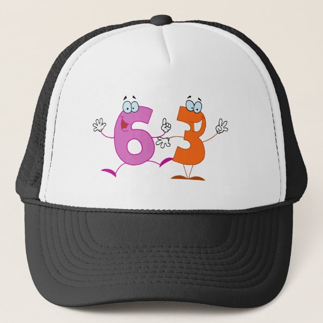 Happy Number 63 Trucker Hat (Front)