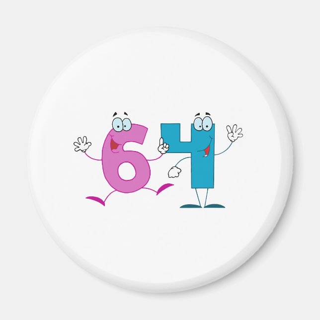 Happy Number 64 Magnet (Front)