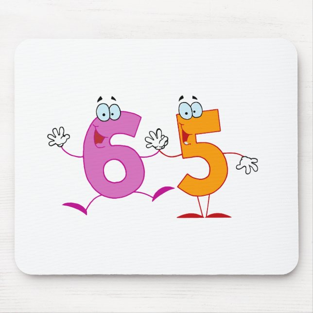 Happy Number 65 Mouse Pad (Front)