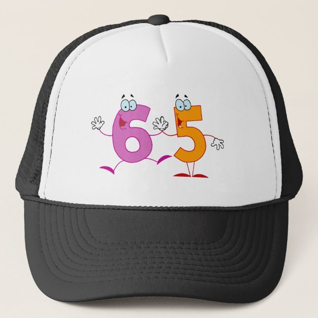 Happy Number 65 Trucker Hat (Front)