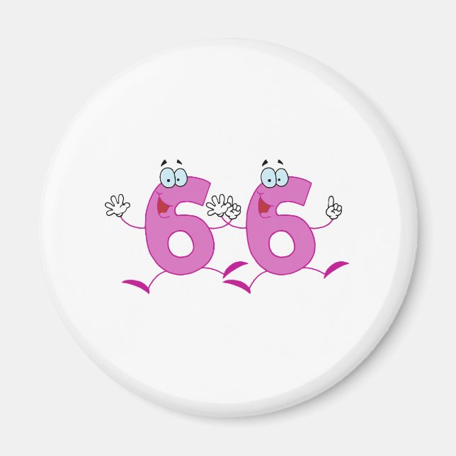Happy Number 66 Magnet (Front)
