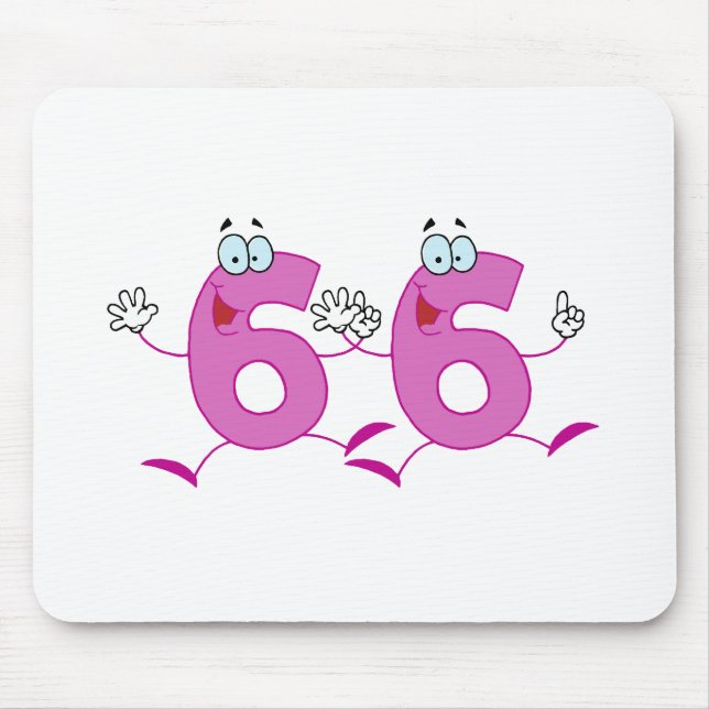 Happy Number 66 Mouse Pad (Front)