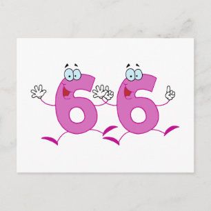 Happy Number 66 Postcard