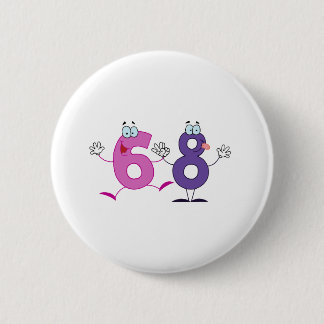 Happy Number 68 2 Inch Round Button