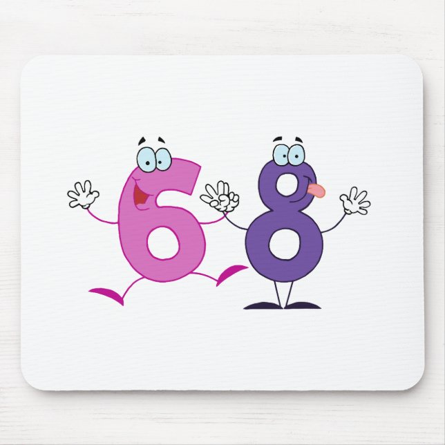 Happy Number 68 Mouse Pad (Front)