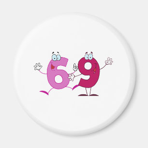 Happy Number 69 Magnet