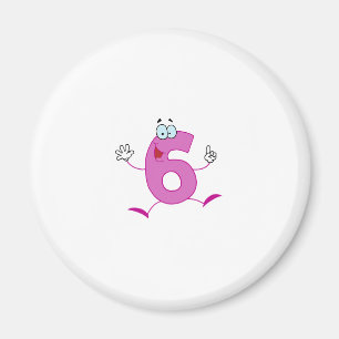 Happy Number 6 Magnet
