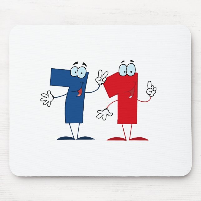 Happy Number 71 Mouse Pad (Front)