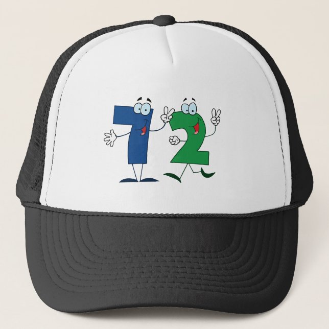 Happy Number 72 Trucker Hat (Front)