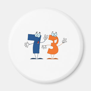 Happy Number 73 Magnet