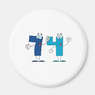 Happy Number 74 Magnet