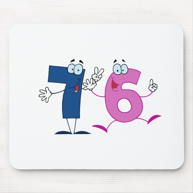 Happy Number 76 Mouse Pad (Front)