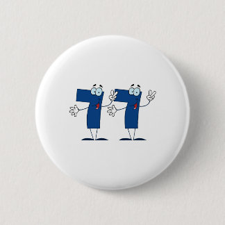 Happy Number 77 2 Inch Round Button