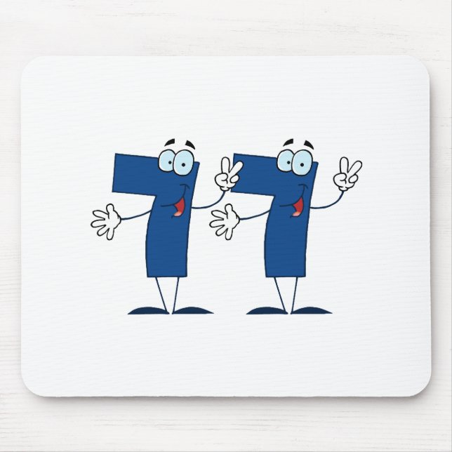 Happy Number 77 Mouse Pad (Front)