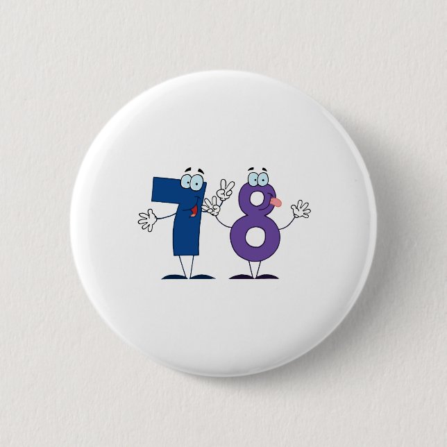 Happy Number 78 2 Inch Round Button (Front)