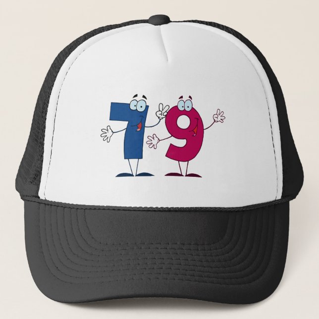 Happy Number 79 Trucker Hat (Front)