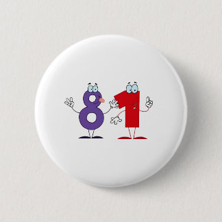 Happy Number 81 2 Inch Round Button