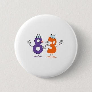 Happy Number 83 2 Inch Round Button