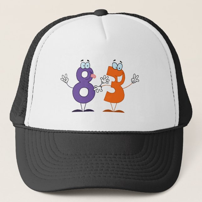 Happy Number 83 Trucker Hat (Front)