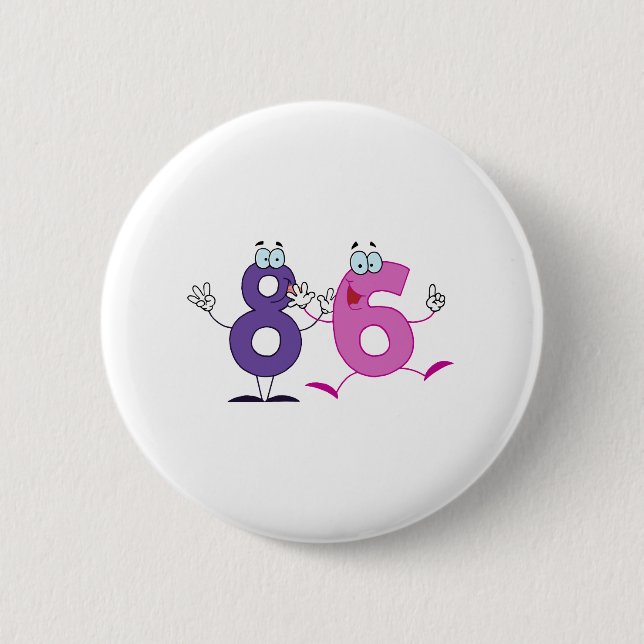 Happy Number 86 2 Inch Round Button (Front)