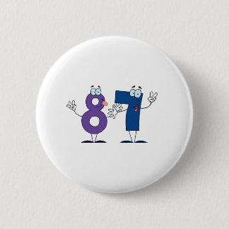 Happy Number 87 2 Inch Round Button