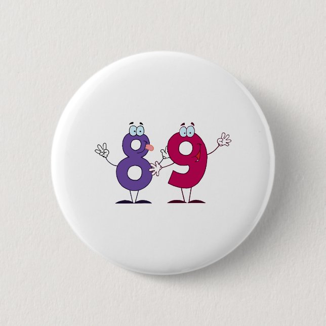 Happy Number 89 2 Inch Round Button (Front)