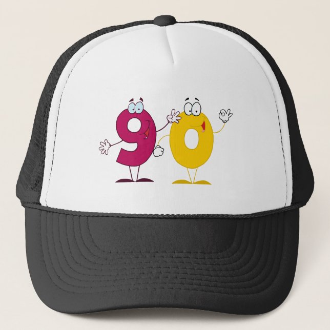 Happy Number 90 Trucker Hat (Front)