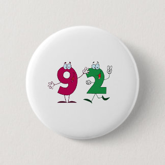 Happy Number 92 2 Inch Round Button