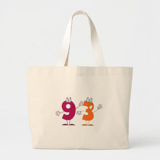 Happy Number 93 Large Tote Bag