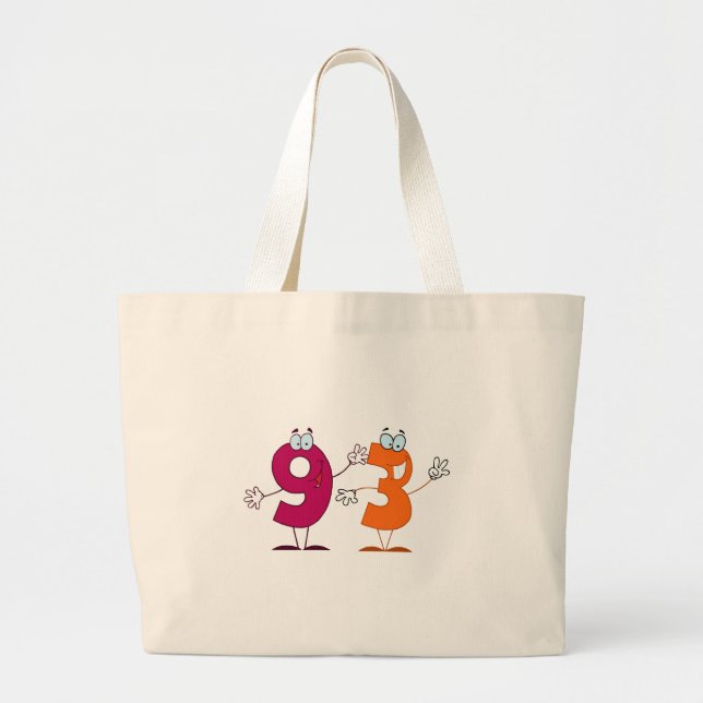 Happy Number 93 Large Tote Bag (Front)