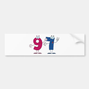Happy Number 97 Bumper Sticker