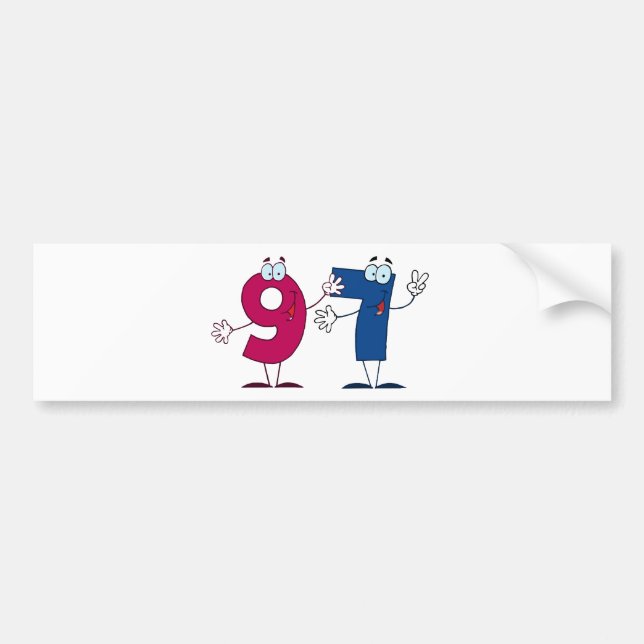 Happy Number 97 Bumper Sticker (Front)