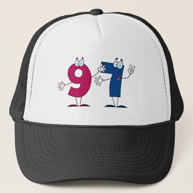Happy Number 97 Trucker Hat (Front)