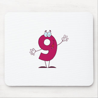 Happy Number 9 Mouse Pad