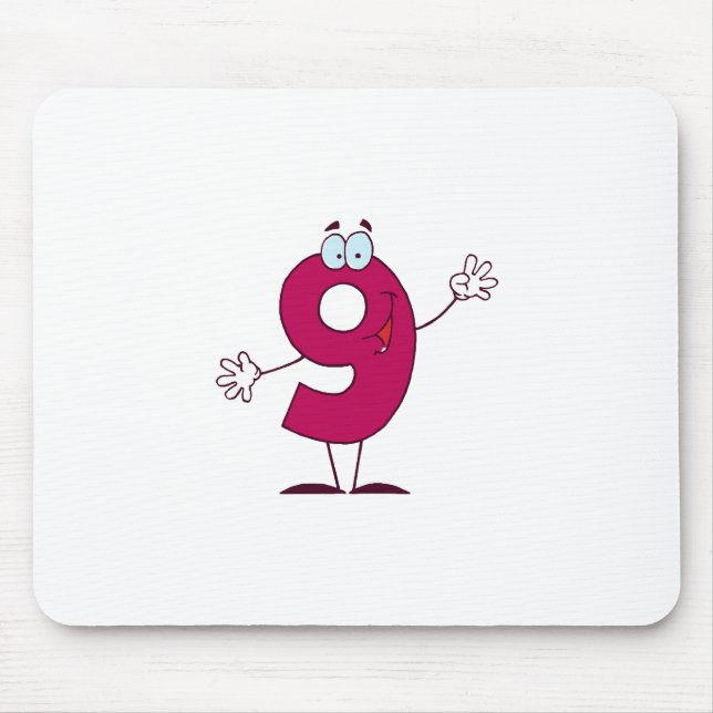 Happy Number 9 Mouse Pad (Front)