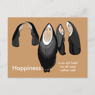 happy nunsense postcard