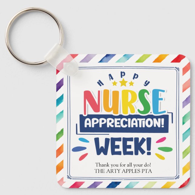 Happy nurse appreciation week keychain (Front)
