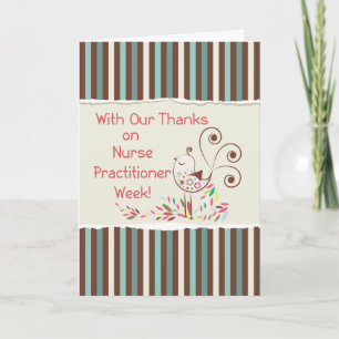 Happy Nurse Practitioner Week, From Group, Bird Card
