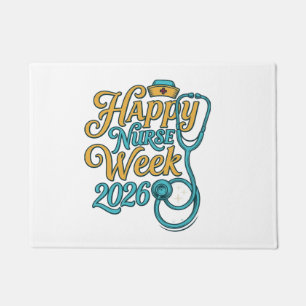 Happy Nurse Week 2026 Stethoscope Shirt Design_1 Doormat