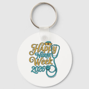 Happy Nurse Week 2026 Stethoscope Shirt Design_1 Keychain