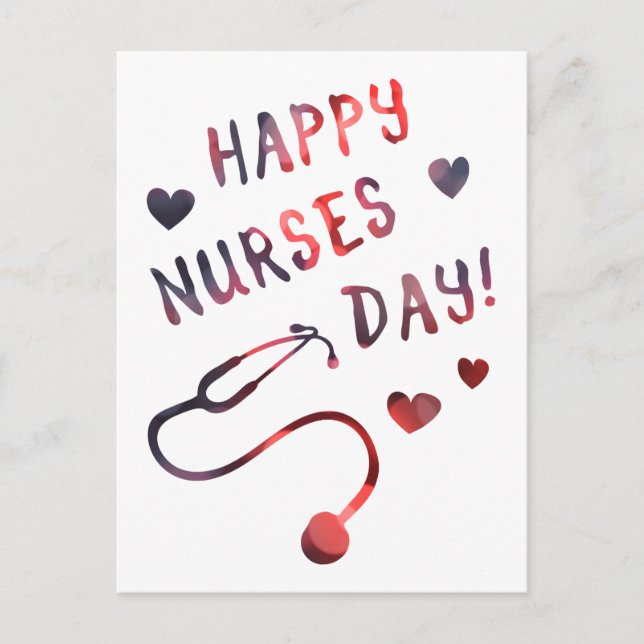 happy nurses day BOKEH Postcard (Front)