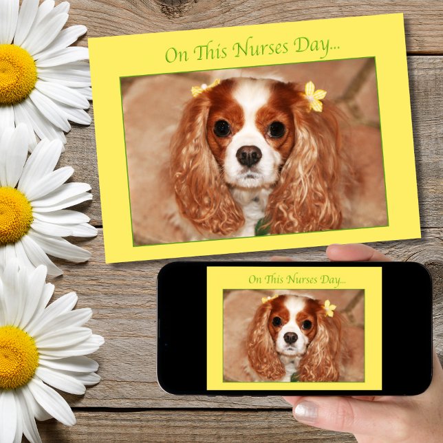Happy Nurses Day Cavalier King Charles Spaniel Card (Creator Uploaded)