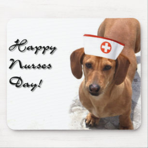 Happy Nurses Day Dachshund mousepad