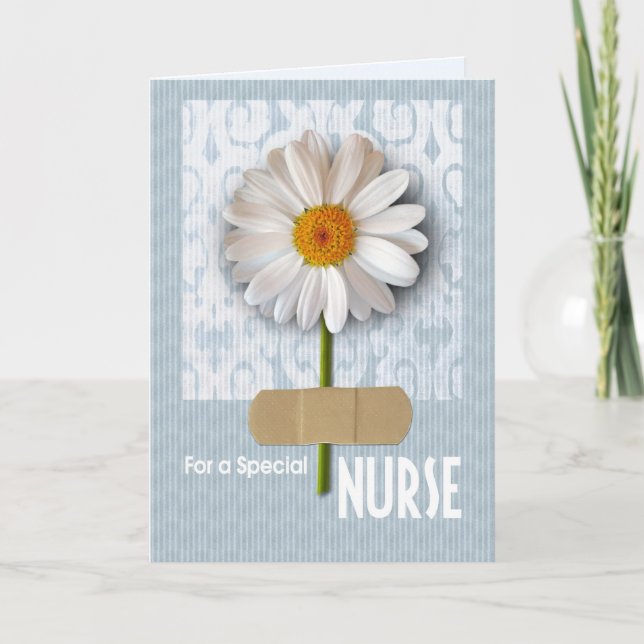 Happy Nurses Day. Daisy design Greeting Card (Front)